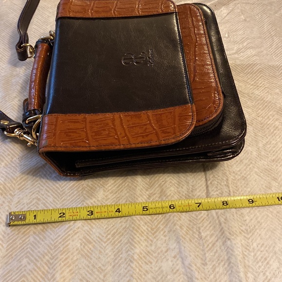 Vintage Belle Rose Leather Small Briefcase Purse - Picture 5 of 11